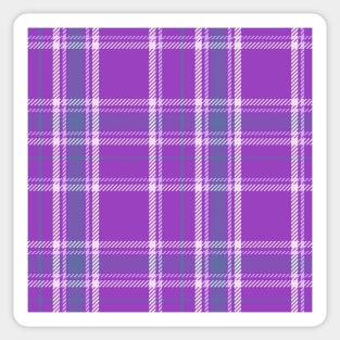 Academia Plaid Tartan in Lavender, White, and Purple Sticker